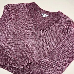 KOTN Fuzzy v-neck sweater